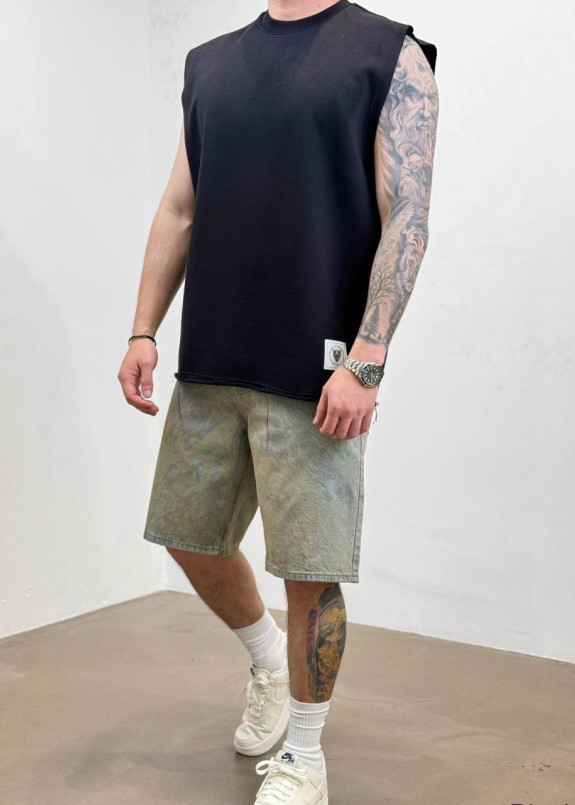 Майка оверсайз з щільної тканини чорна MFStore Изображение Майка оверсайз з щільної тканини чорна MFStore