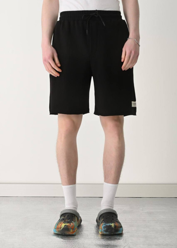 Шорти вільного крою з необробленими краями чорні MFStore Изображение Шорти вільного крою з необробленими краями чорні MFStore