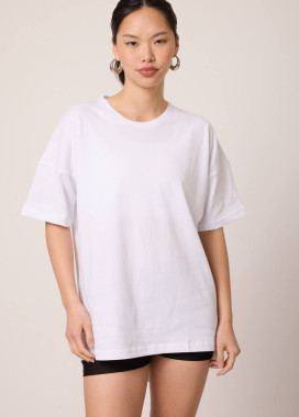 Футболка вільного крою з подовженою спинкою унісекс біла MFStore Изображение Футболка вільного крою з подовженою спинкою унісекс біла MFStore