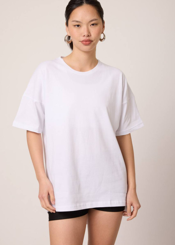 Футболка вільного крою з подовженою спинкою унісекс біла MFStore Изображение Футболка вільного крою з подовженою спинкою унісекс біла MFStore