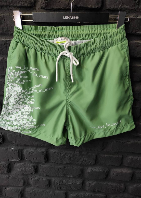 Шорты плавательные мужские c текстом коралловый Mfstore Изображение Шорты плавательные мужские c текстом коралловый Mfstore