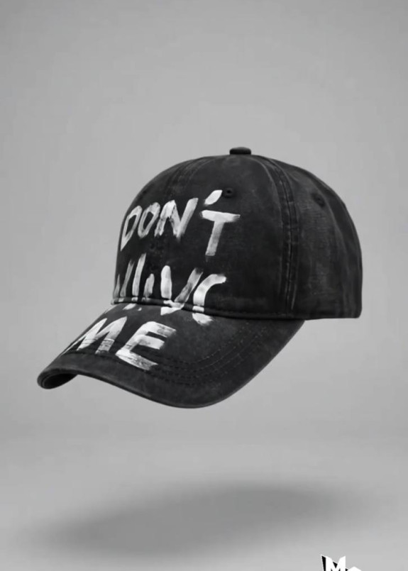Стильна кепка з принтом чорна MFStore Изображение Стильна кепка з принтом чорна MFStore