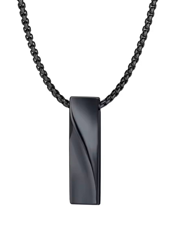 Стильний ланцюжок з кулоном чорний MFStore Изображение Стильний ланцюжок з кулоном чорний MFStore