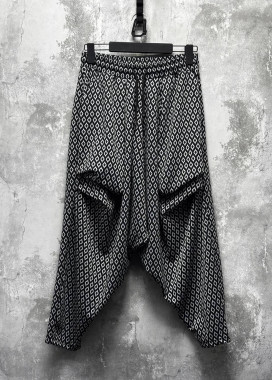 Штани вільного крою галіфе білі з чорним MFStore Изображение Штани вільного крою галіфе білі з чорним MFStore