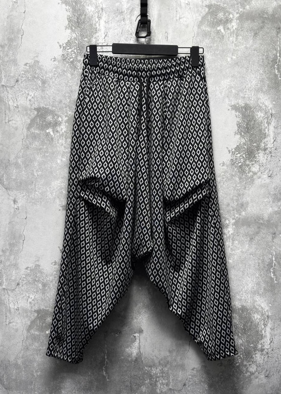 Штани вільного крою галіфе білі з чорним MFStore Изображение Штани вільного крою галіфе білі з чорним MFStore