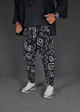 Стильні штани вільного крою з малюнком геометрія MFStore Изображение Стильні штани вільного крою з малюнком геометрія MFStore