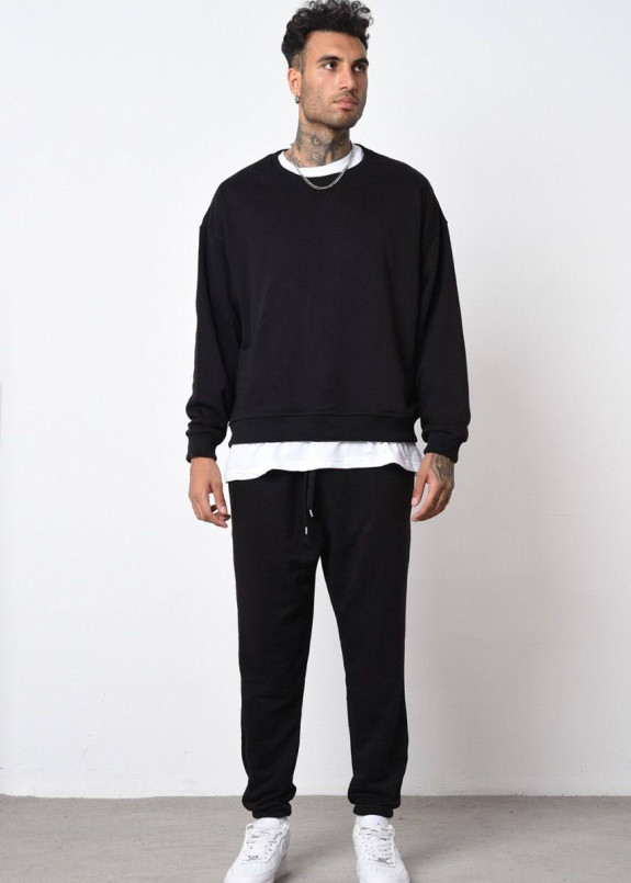 Спортивний костюм базовий оверсайз чорний MFStore Изображение Спортивний костюм базовий оверсайз чорний MFStore