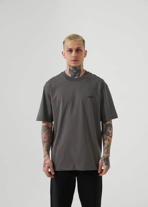 Футболка оверсайз базова з лого сіра MFStore Изображение Футболка оверсайз базова з лого сіра MFStore