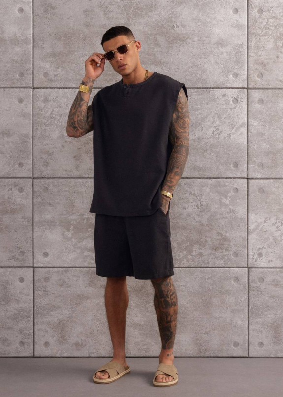 Костюм вільного крою з безрукавкою чорний MFStore Изображение Костюм вільного крою з безрукавкою чорний MFStore