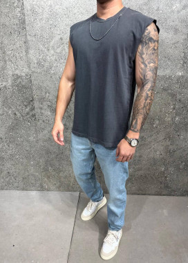 Майка вільного крою з цепочкою сіра MFStore Изображение Майка вільного крою з цепочкою сіра MFStore