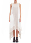 Изображение Льняное белое платье асимметричного кроя Lut