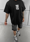 Футболка овесайз з принтом you чорна MFStore Изображение Футболка овесайз з принтом you чорна MFStore