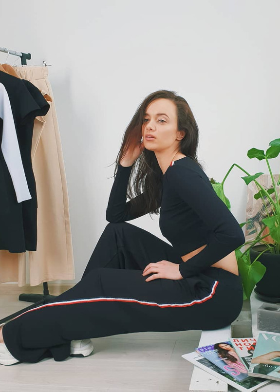 Брюки клеш с вставками женские Изображение Брюки клеш с вставками женские