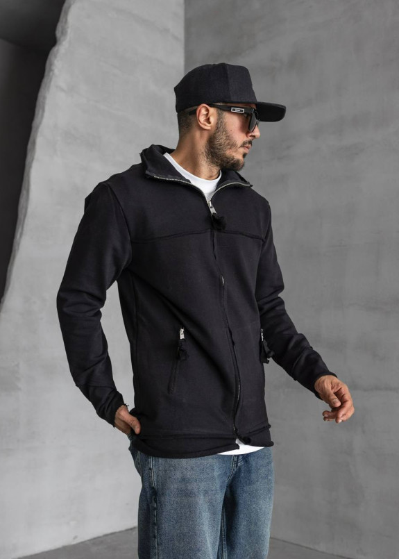 Кардиган дизайнерський без капюшона чорний MFStore Изображение Кардиган дизайнерський без капюшона чорний MFStore