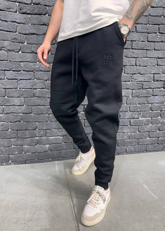 Штани на флісі звужені до низу чорні MFStore Изображение Штани на флісі звужені до низу чорні MFStore