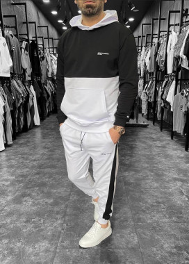 Костюм двокольоровий чорний з білим MFStore Изображение Костюм двокольоровий чорний з білим MFStore