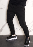 Изображение Спортивные штаны мужские черные с манжетом на молнии Феникс
