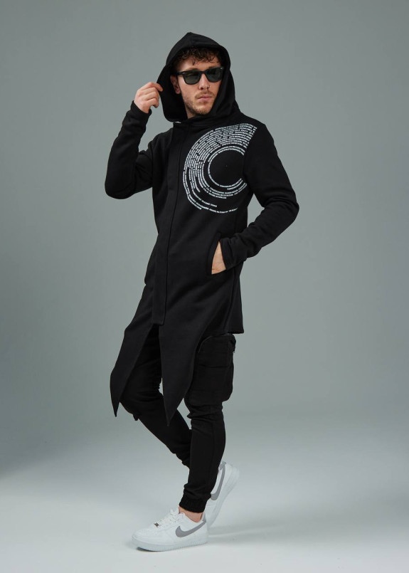 Мантія вільного крою унісекс з принтом чорна MFStore Изображение Мантія вільного крою унісекс з принтом чорна MFStore