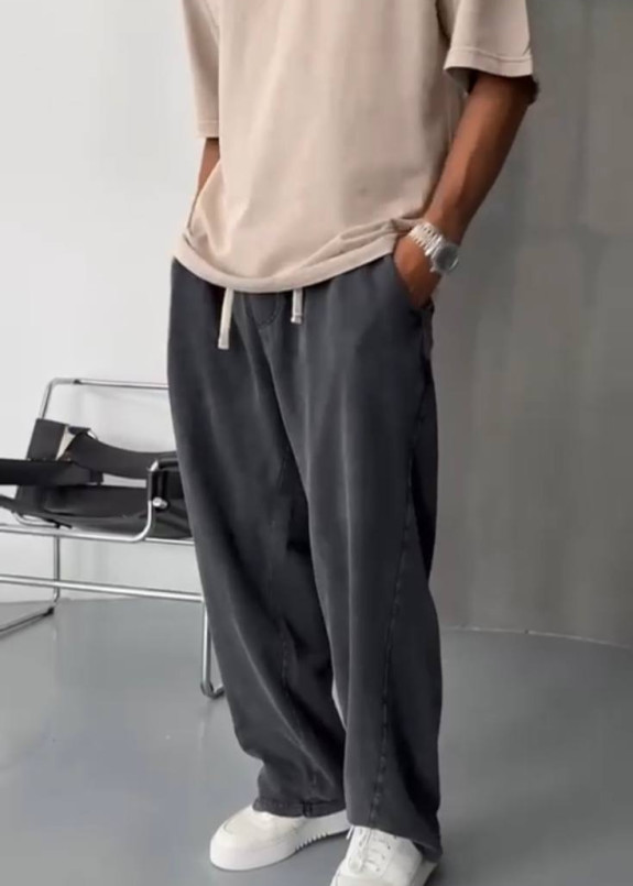 Стильні штани вільного крою віварені сірі MFStore Изображение Стильні штани вільного крою віварені сірі MFStore