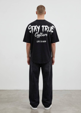 Футболка вільного крою stay true чорна MFStore Изображение Футболка вільного крою stay true чорна MFStore