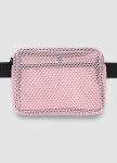 Изображение Прозрачная розовая сумка на пояс бананка квадратной формы