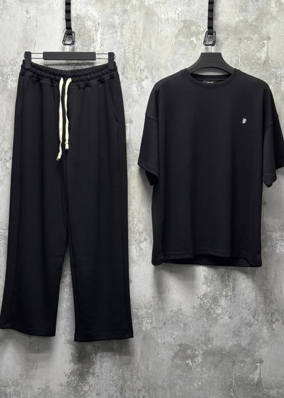 Стильний костюм вільного крою базовий чорний MFStore Изображение Стильний костюм вільного крою базовий чорний MFStore