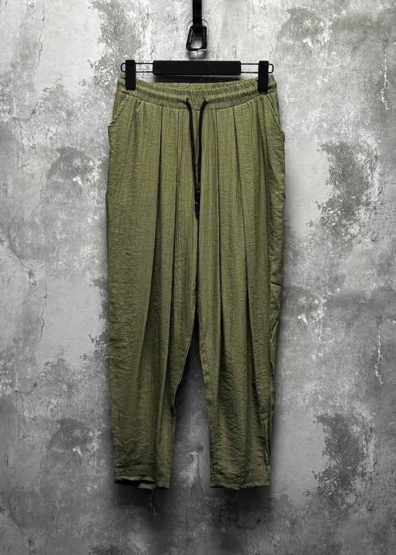 Спортивні штани вільного крою легенькі хакі MFStore Изображение Спортивні штани вільного крою легенькі хакі MFStore