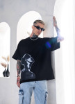 Футболка оверсайз з текстом і принтом чорна MFStore Изображение Футболка оверсайз з текстом і принтом чорна MFStore