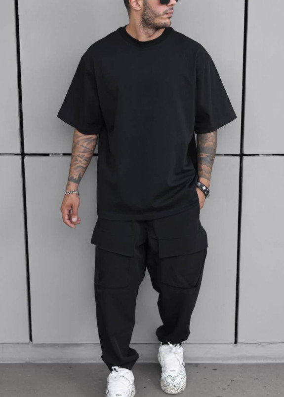 Базова оверсайз футболка чорна MFStore Изображение Базова оверсайз футболка чорна MFStore