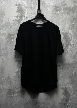 Футболка вільного крою с застібками по боках чорна MFStore Изображение Футболка вільного крою с застібками по боках чорна MFStore