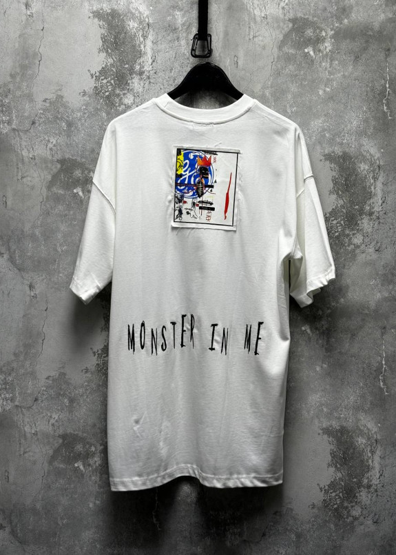 Футболка оверсайз monster in me біла MFStore Изображение Футболка оверсайз monster in me біла MFStore