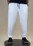Штани вільного крою звужені білі в смужку MFStore Изображение Штани вільного крою звужені білі в смужку MFStore