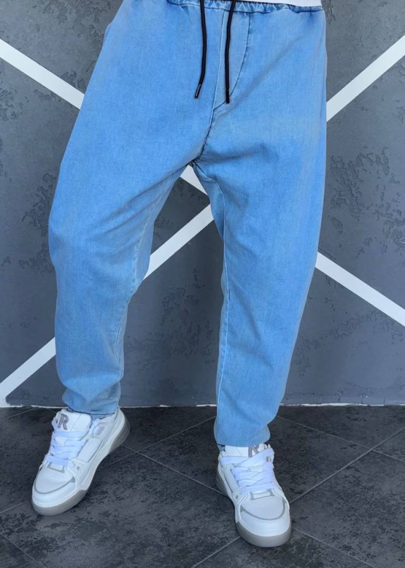 Стильні чоловічі брюки-галіфе блакитні MFStore Изображение Стильні чоловічі брюки-галіфе блакитні MFStore