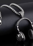 Стильний ланцюжок декорований навушниками хром MFStore Изображение Стильний ланцюжок декорований навушниками хром MFStore