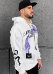 Худи оверсайз с разноцветными принтами белый MFStore Изображение Худи оверсайз с разноцветными принтами белый MFStore