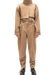 Комбинезон бежевый женский с двойным верхом Изображение Комбинезон бежевый женский с двойным верхом