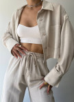 Изображение Костюм вільного крою жіночий з брюками і рубашкою MFStore