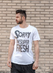 Футболка белая sorry I'm super fresh Mfstore Изображение Футболка белая sorry I'm super fresh Mfstore