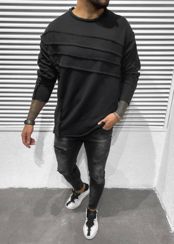 Кофта оверсайз с асимметричными полосами MFStore Изображение Кофта оверсайз с асимметричными полосами MFStore