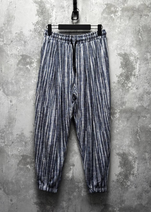 Штани вільного крою у смужку блакитні MFStore Изображение Штани вільного крою у смужку блакитні MFStore