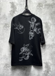 Футболка оверсайз з текстом і принтами angels чорна MFStore Изображение Футболка оверсайз з текстом і принтами angels чорна MFStore